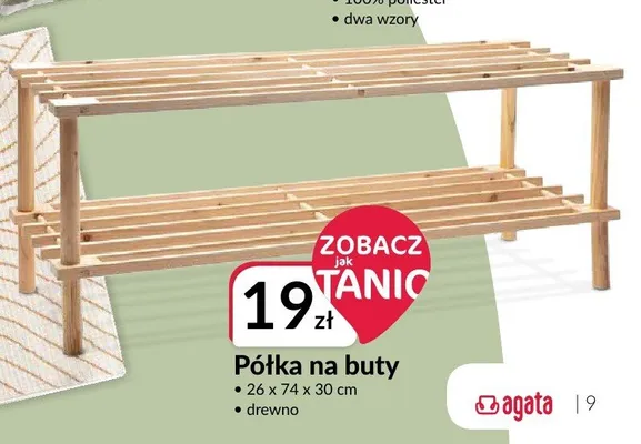 Półka na buty promocja w Salony Agata
