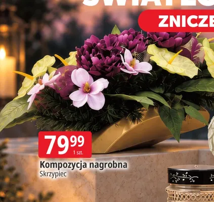 Kompozycja nagrobna Skrzypiec promocja w Leclerc
