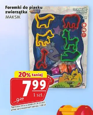 Foremki do piasku zwierzątka MAKSIK promocja w Prim Market