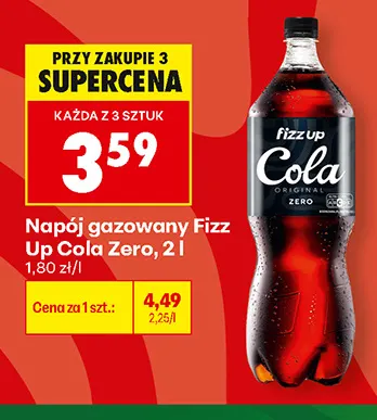 Napój gazowany Fizz Up Cola Zero promocja w Biedronka