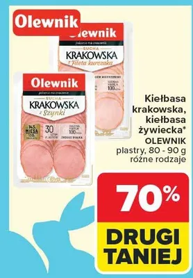 Kiełbasa krakowska, kiełbasa żywiecka różne rodzaje promocja w Carrefour Market
