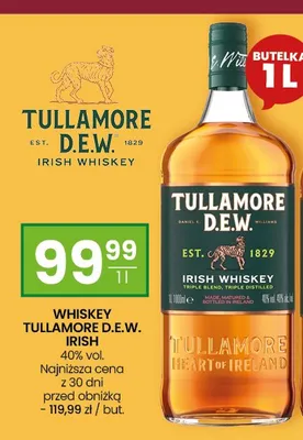 Whiskey Tullamore D.E.W. Irish promocja w Twój Market
