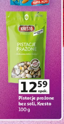 Pistacje prażone bez soli Kresto promocja w Auchan