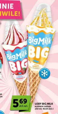 Lody Big Milk mango biała czekolada promocja w ABC