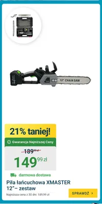 Piła łańcuchowa XMASTER promocja w ERLI