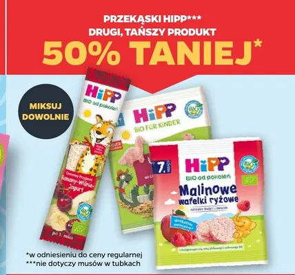 Malinowe wafelki ryżowe HiPP promocja w Netto