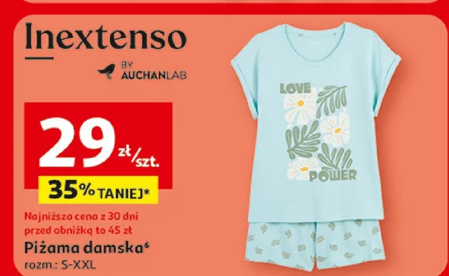 Piżama damska promocja w Auchan