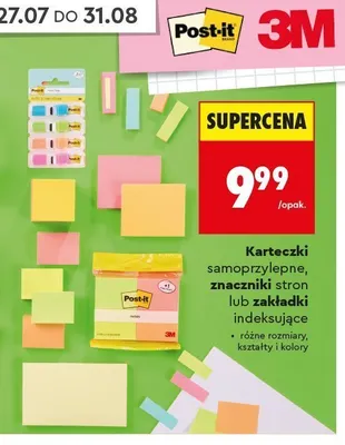 Znaczniki stron Post-it promocja w Biedronka