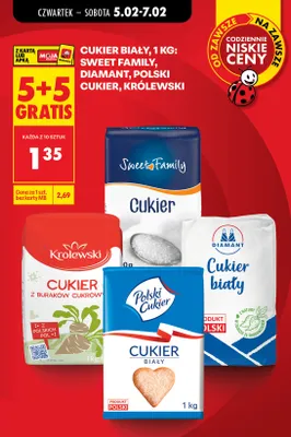 Cukier biały Sweet Family 1kg promocja w Biedronka