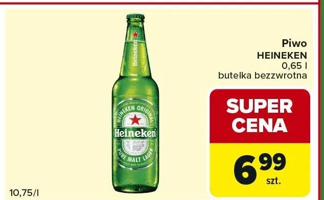 Piwo butelka bezwrotna promocja w Carrefour Express