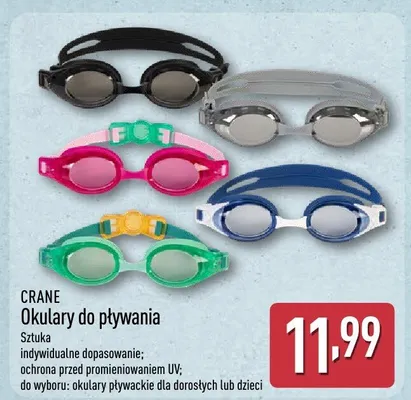 Okulary do pływania Crane promocja w Aldi