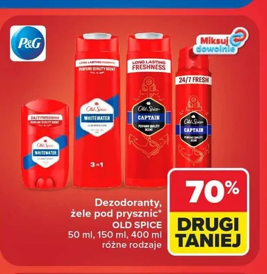 Dezodorant lub żel pod prysznic Old Spice promocja w Carrefour Market