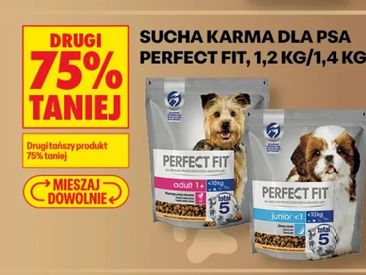 Sucha karma dla psa Perfect Fit Junior promocja w Biedronka