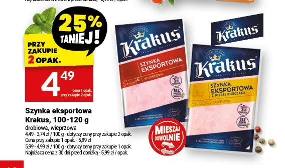 Szynka eksportowa Krakus wieprzowa promocja w Twój Market