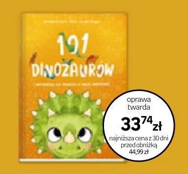 Książka 101 Dinozaurów oprawa twarda promocja w Empik