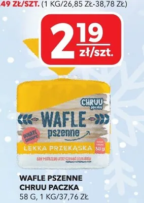 Wafle pszenne Chruu Paczka promocja w Top Market