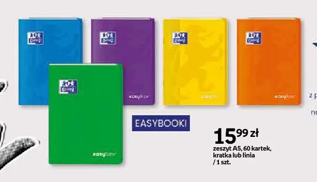 Zeszyt A5 Oxford Easybooki 60 kartek linia promocja w Empik
