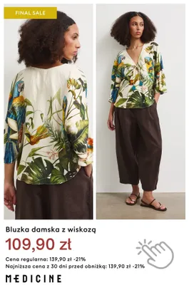 Bluzka damska z wiskozą Medicine promocja w Medicine