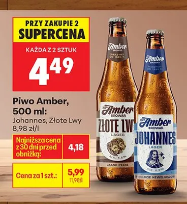 Piwo Złote Lwy promocja w Biedronka