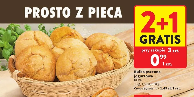 Bułka pszenna jogurtowa Reva promocja w Intermarche