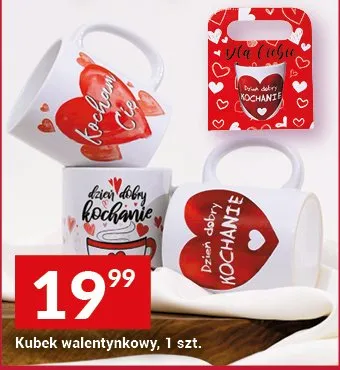 Kubek walentynkowy, 1 szt. promocja w Twój Market