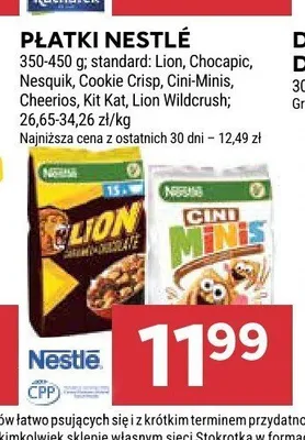Płatki Lion Nestlé promocja w Stokrotka