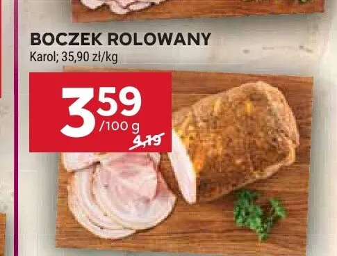 Boczek rolowany Karol promocja w Stokrotka