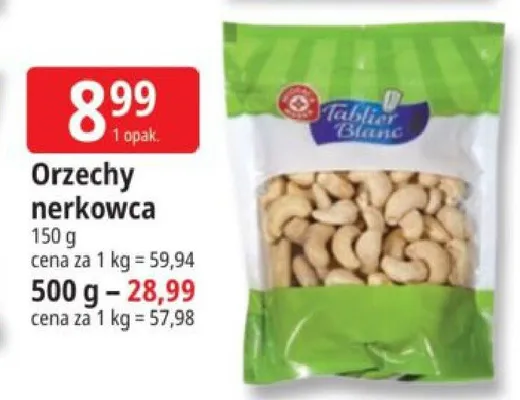 Orzechy nerkowca Tablier Blanc promocja w Leclerc