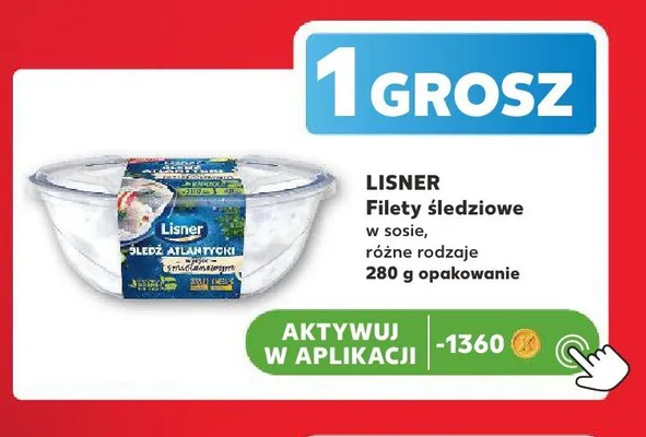 Filety śledziowe w sosie śmietanowym Lisner promocja w Kaufland