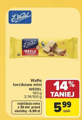Wafle torcikowe mini E.Wedel promocja w Carrefour