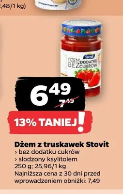 Dżem z truskawek Stovit promocja w Netto