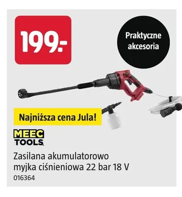 Myjka ciśnieniowa akumulatorowa Meec Tools promocja w Jula