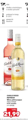 Wino półmusujące Carlo Rossi Refresh Strawberry promocja w Kaufland