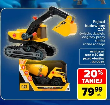 Pojazd budowlany CAT promocja w Carrefour