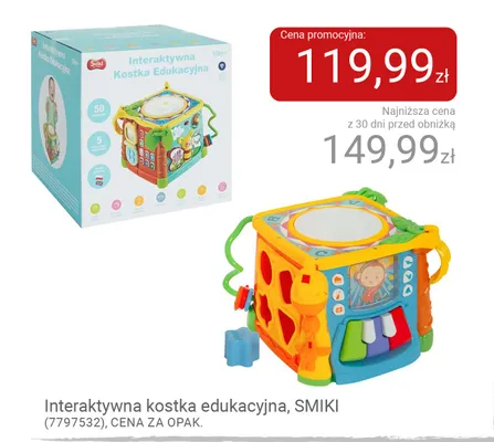 Interaktywna kostka edukacyjna Smiki promocja w Smyk
