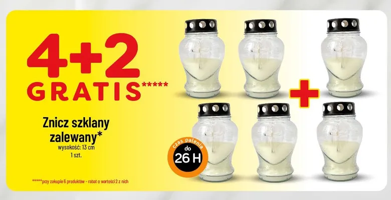 Znicz szklany zalewany promocja w POLOmarket