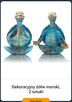 Dekoracyjny żółw morski 2-pak promocja w Amazon