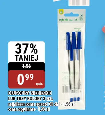 Długopisy trzy kolory 3-pak promocja w bi1