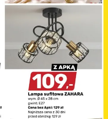 Lampa sufitowa ZAHARA promocja w Bricomarche
