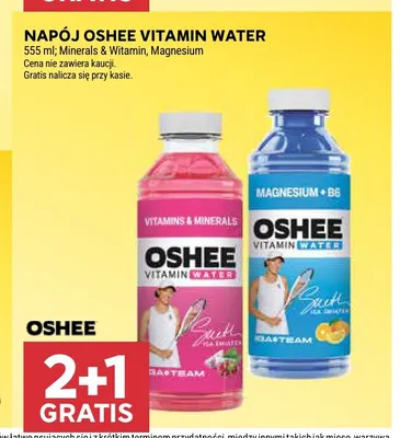 Napój Oshee Vitamin Water Magnesium promocja w Stokrotka