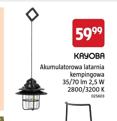 Akumulatorowa latarnia kempingowa Kayoba 35/70lm 2,5W promocja w Jula