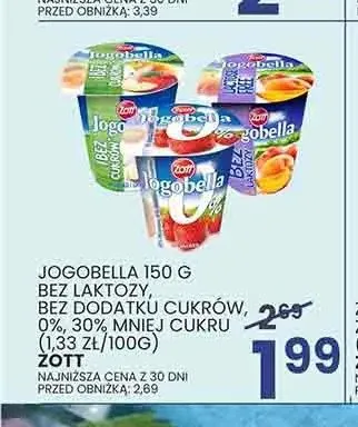 Jogurt Jogobella bez laktozy Zott promocja w Wafelek