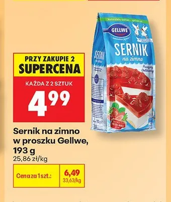 Sernik na zimno w proszku Gellwe promocja w Biedronka