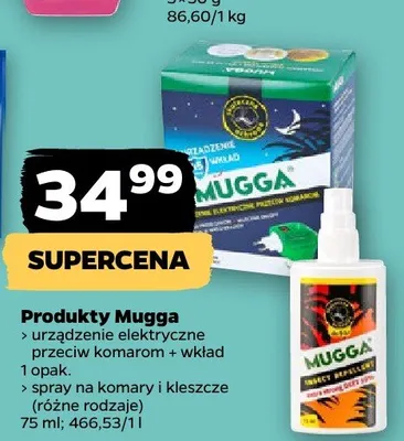 Spray na komary i kleszcze Mugga promocja w Netto