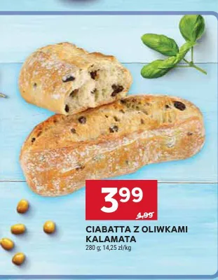 Ciabatta z oliwkami Kalamata promocja w Stokrotka