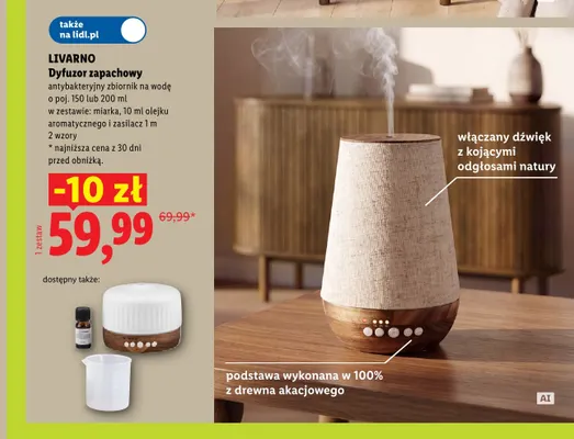 Dyfuzor zapachowy Livarno promocja w Lidl