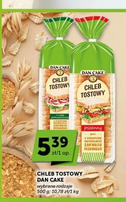 Chleb tostowy z mąką pełnoziarnistą Dan Cake promocja w Euro Sklep