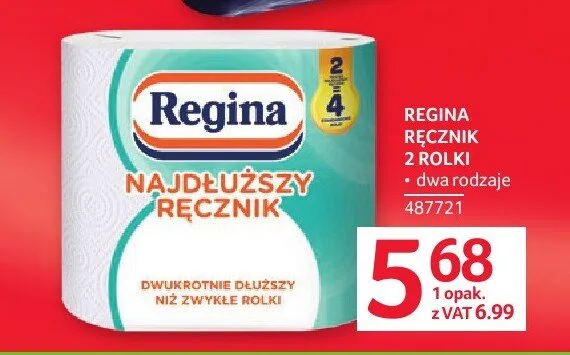 Ręcznik papierowy Regina Najdłuższy Ręcznik promocja w Selgros