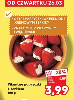 Papryczki pikantne z serkiem promocja w Kaufland