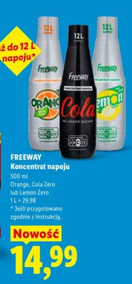 Koncentrat napoju Lemon Zero Freeway promocja w Lidl